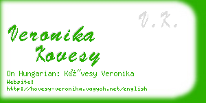 veronika kovesy business card